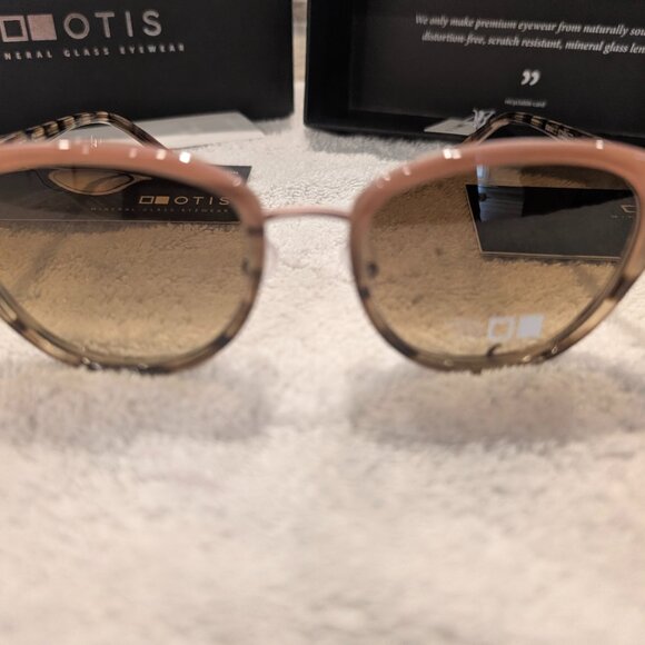 OTIS SUNGLASSES POLARIZED MINERAL GLASS SCARLETT ROSEWATER TEAK NEW - Picture 1 of 7